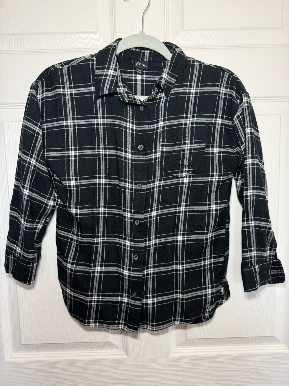 Art Class Girls Flannel button down long sleeve shirt Size M(8)